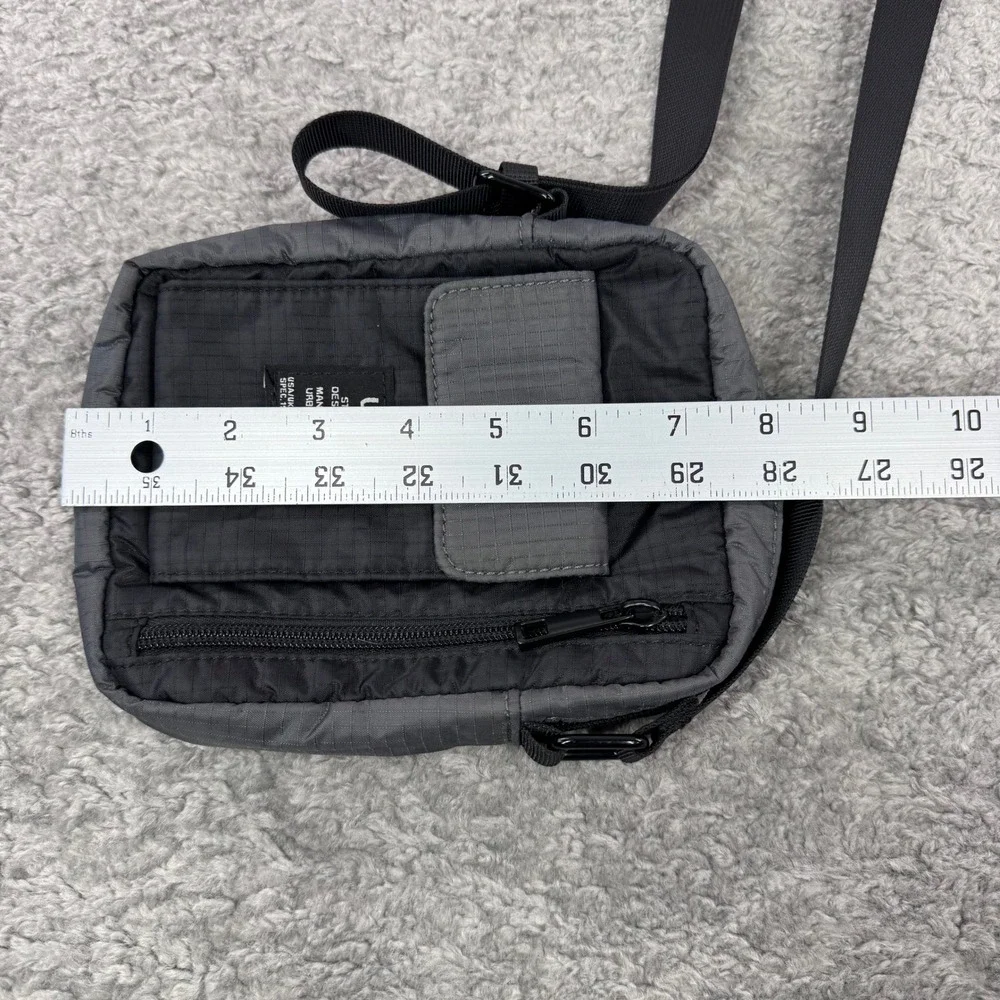 Urban Outfitters UO-76 Crossbody Utility Bag Grey Black Ripstop Nylon Techwear‎